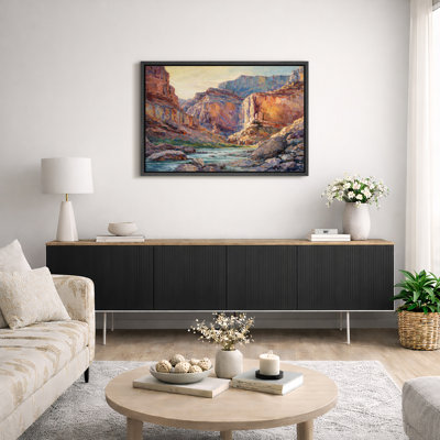 «Colorful Canyon River», reproduction d'art sur toile encadrée, impression sur toile