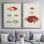 Colorful Tropical Fish I - ensemble de 2 reproductions d'art sur toile-1102423569-1102423599