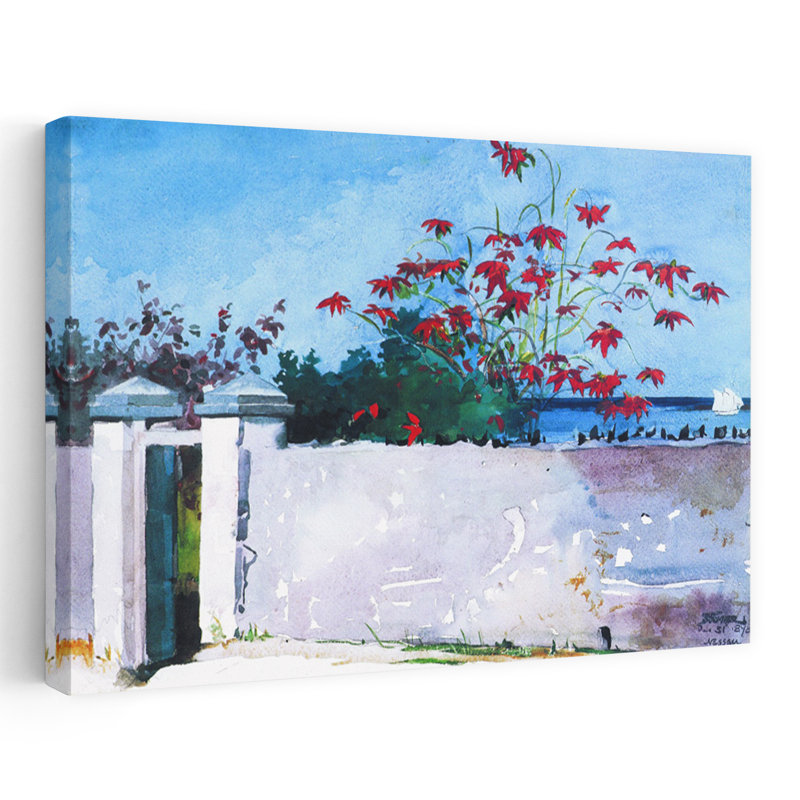 A Wall, Nassau, 1898, reproduction d'art classique abstrait contemporain côtier océan, H 40 po x l 60 po
