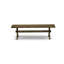 L'ensemble de salle à manger 6 pièces comprend une table de salle à manger rectangulaire avec des pieds en X et 4 chaises Parson en tissu brun avec un banc, finition jacobine patinée-1362556074-1362556073-1362556072