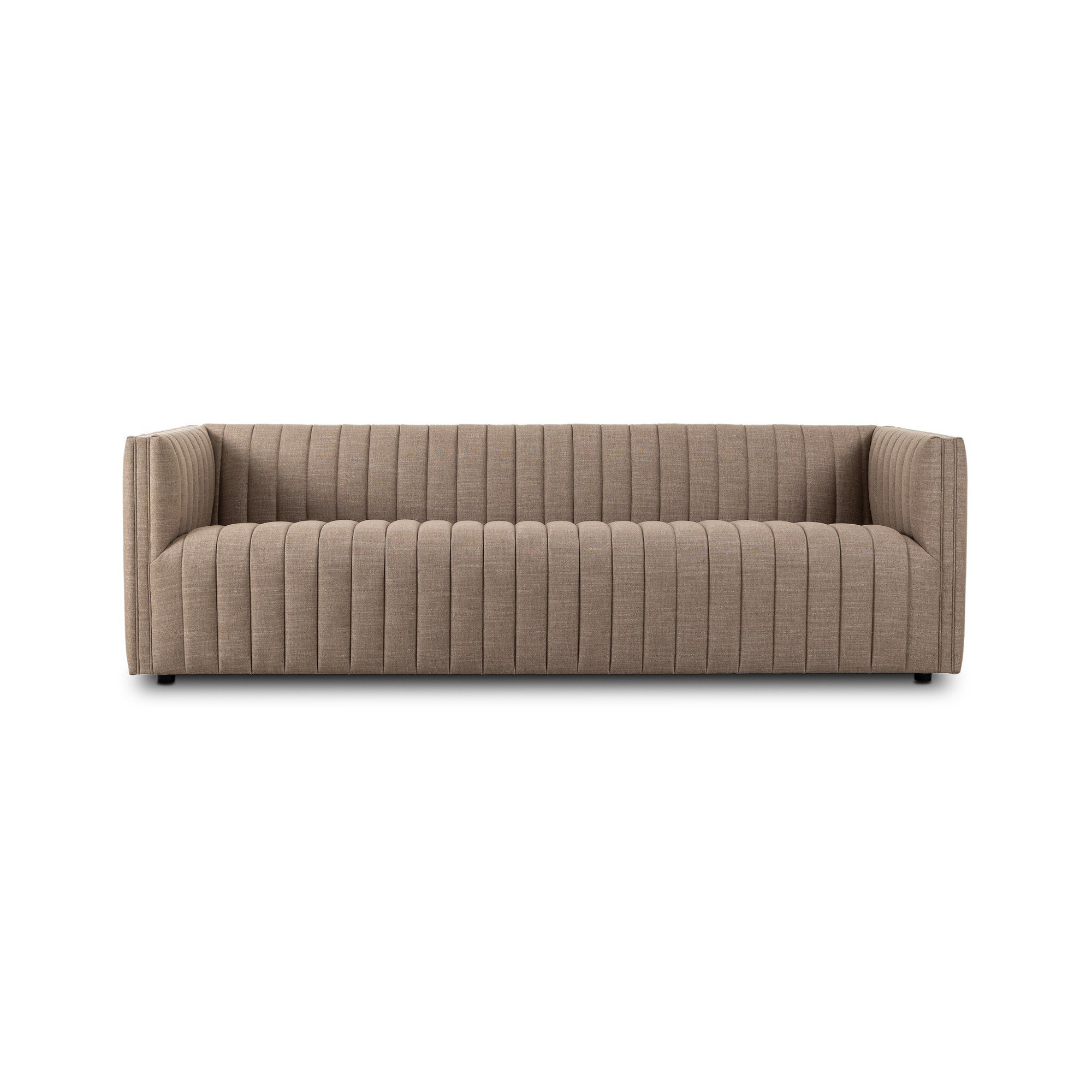 Brandt 97" Tuxedo Arm Sofa, Crypton Nomad Taupe, 26.5" H x 97" W x 35" D
