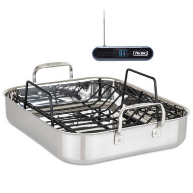 https://assets.wfcdn.com/im/71610091/resize-h380-w380%5Ecompr-r70/2496/249682155/Viking+3+Ply+Stainless+Steel+Roasting+Pan+with+Rack+and+Thermometer+Set.jpg