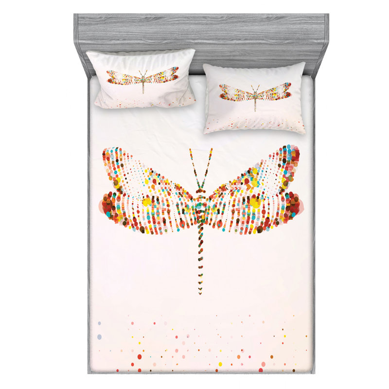 Microfiber Sheet Set, Queen Sheet Set with Fitted Sheet