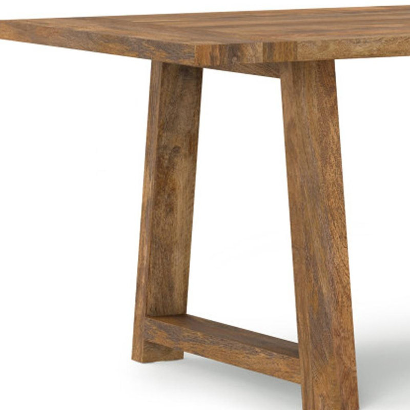 72" Natural Solid Wood Dining Table