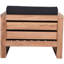 Chaise de patio en teck avec coussins Anguilla-86506434