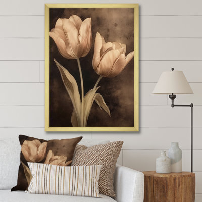 «Vintage Tulip I», reproduction d'art sur toile florale