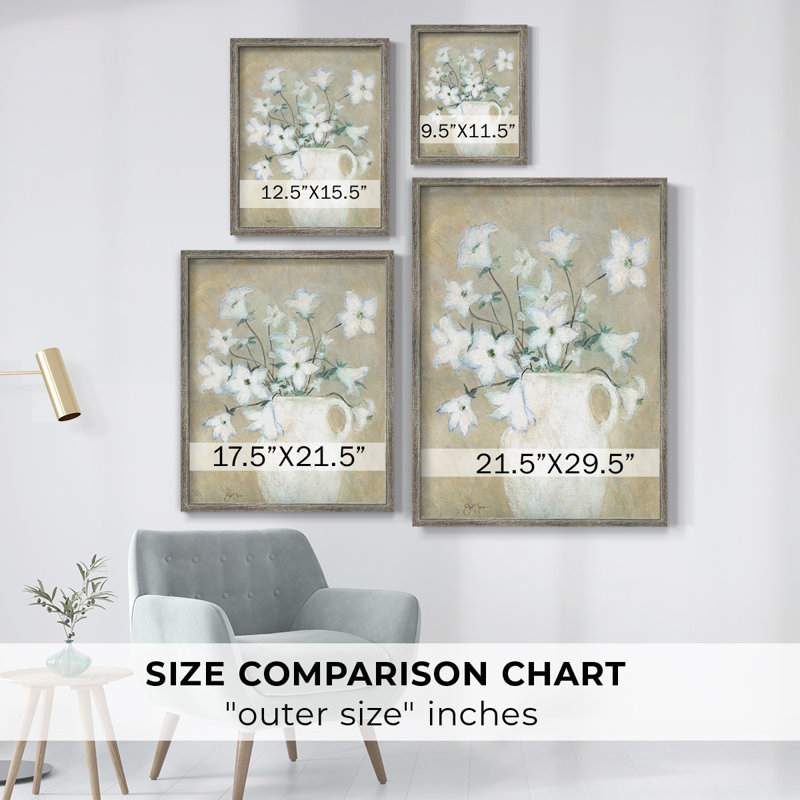 Delicate Bouquet I, reproduction encadrée - bois massif 50225, H 11 po x l 9 po