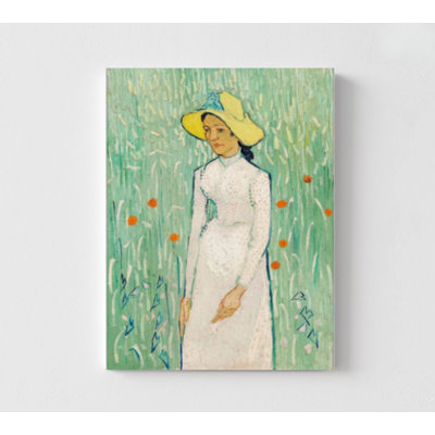 Girl In White By Vincent Van Gogh, White Dress Decor, Girl Portrait Print, Woman Wall Art, Female Art Print,Classic Girly Art,Van Gogh Print