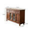 Buffet en bois massif brun à 4 portes 55,12 po-1938624219