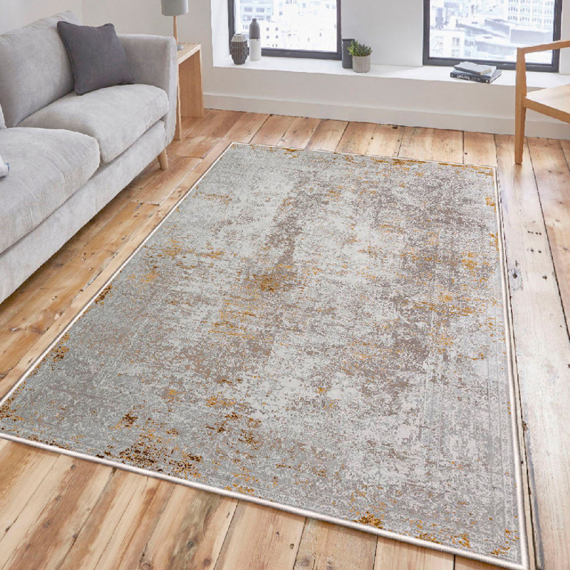 Premium Cotton Area Rug (2.6 x 9.8 ft), Cream & Camel | 100% Cotton, 1200 g/m², Pile Height: 0.4 in, Total Thickness: 0.3 in | Antibacterial, Non-Slip PVC Underside | Machine Washable, Perfect for Living Room & Bedroom Décor