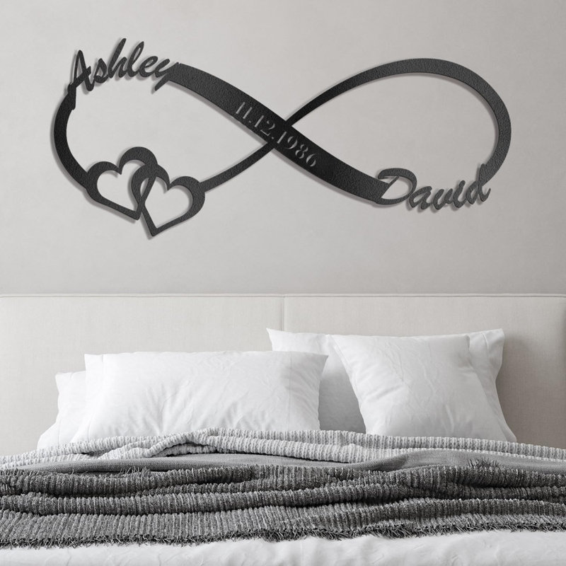 Wall Decor on Metal, Black, 12" H x 36" W x 0.05" D, Yes