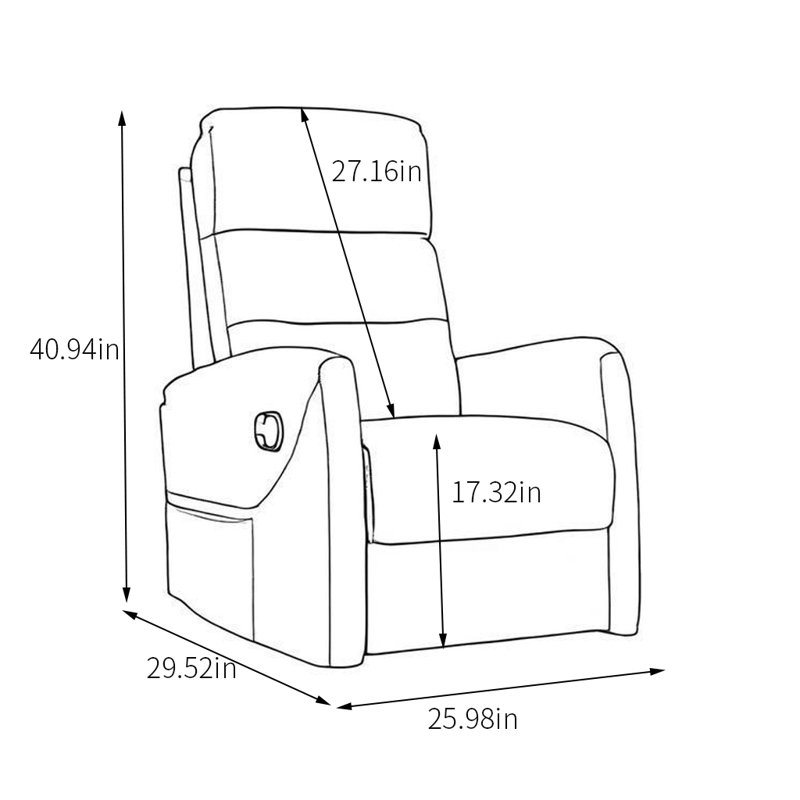 Lakeidra Upholstered Swivel Recliner