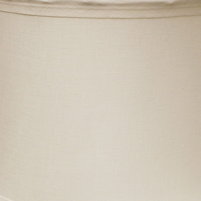 Rosewood Drum Trimmed Linen Lampshade