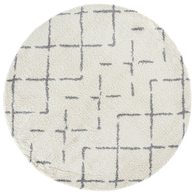 Tapis d'intérieur à poils longs Arizona, Rond 6 pi 7 po