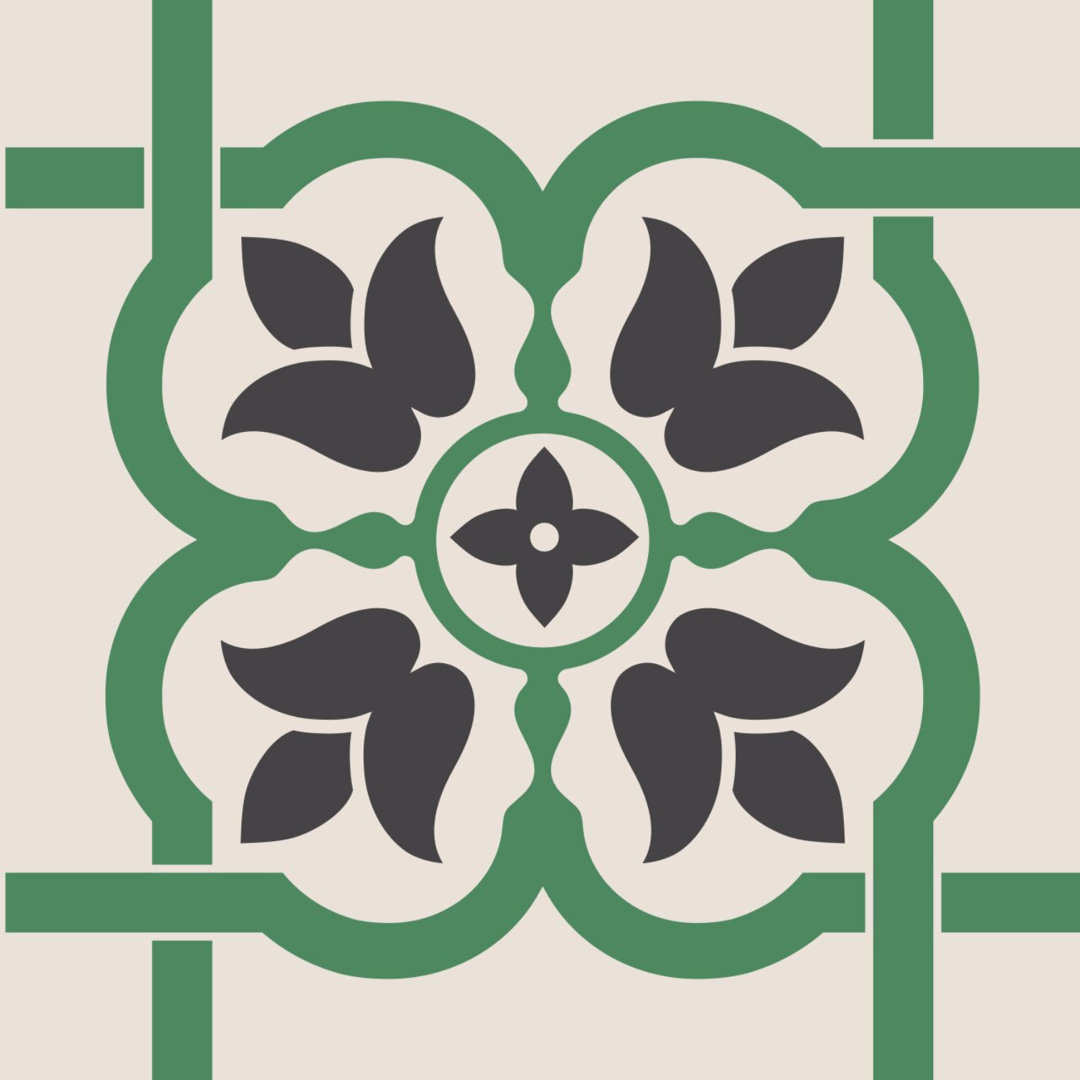 4'' W x 4'' L Vinyl Peel and Stick Field Tile (Set of 24) Mi Alma