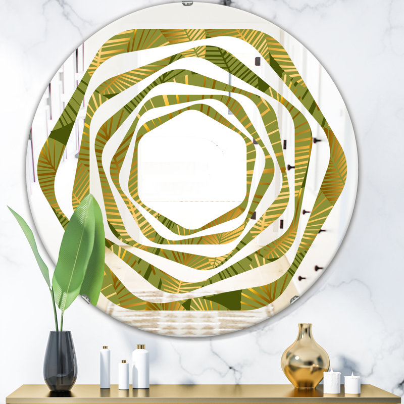Miroir mural Leaves I Whirl Coastal, 23,6 po x 23,6 po