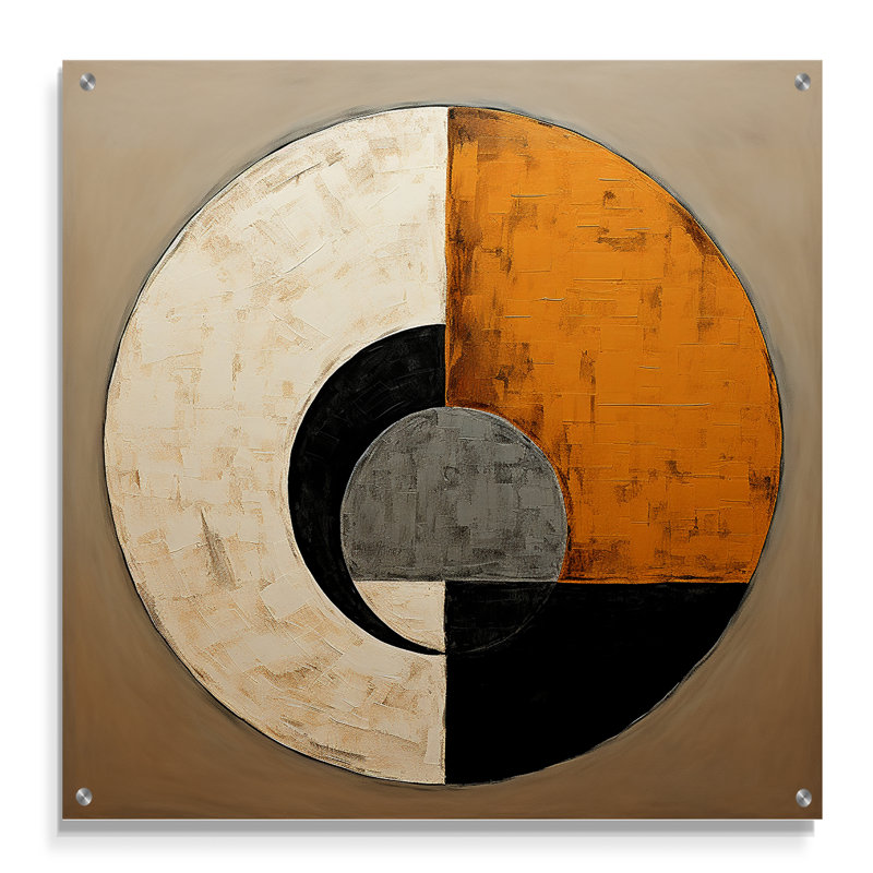 New Balance Midcentury Abstract Minimalisme - Art mural abstrait en acrylique Mid-Century, H 16 po x l 16 po
