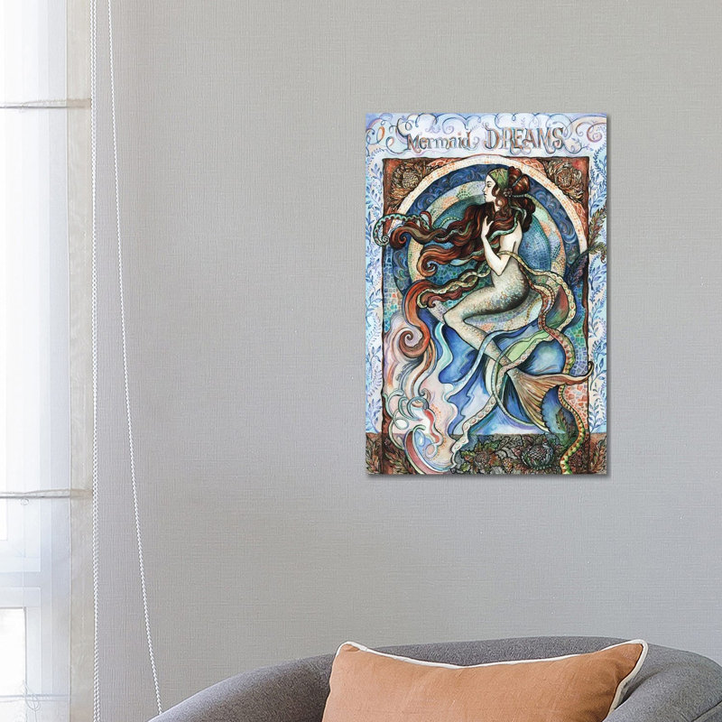 Mermaid Dreams by Fanitsa Petrou - Wrapped Canvas Gallery-Wrapped Canvas Giclée, 66.04 cm H x 45.72 cm W x 1.91 cm D