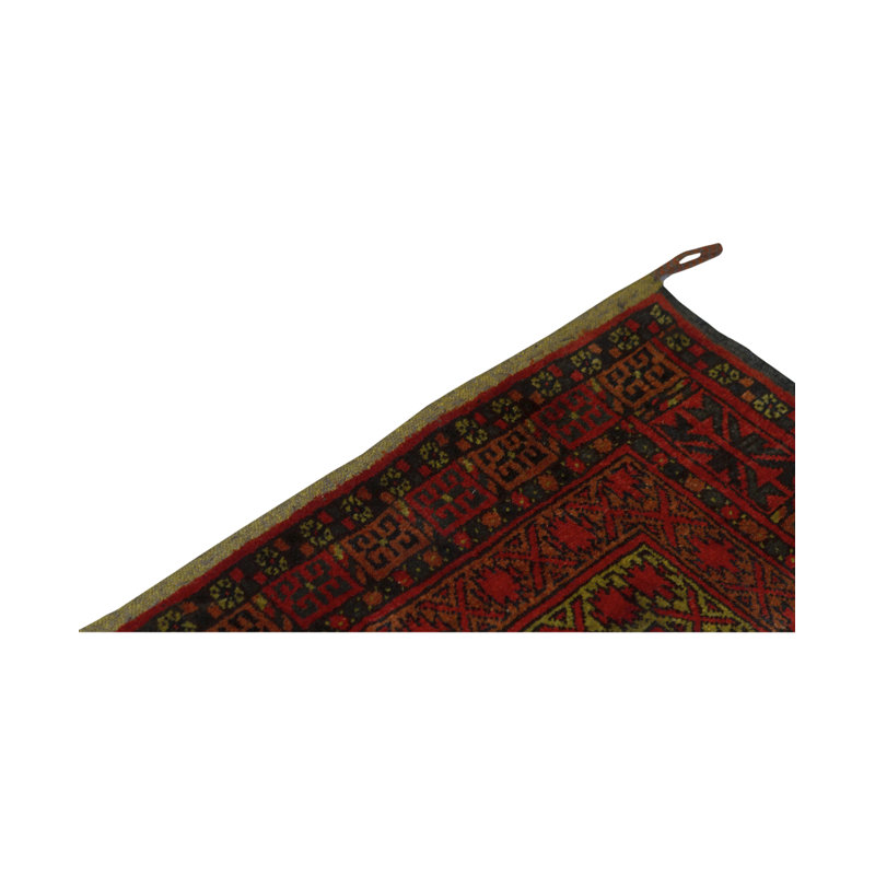 Hand-Knotted High-Quality Brown and Red Area Rug