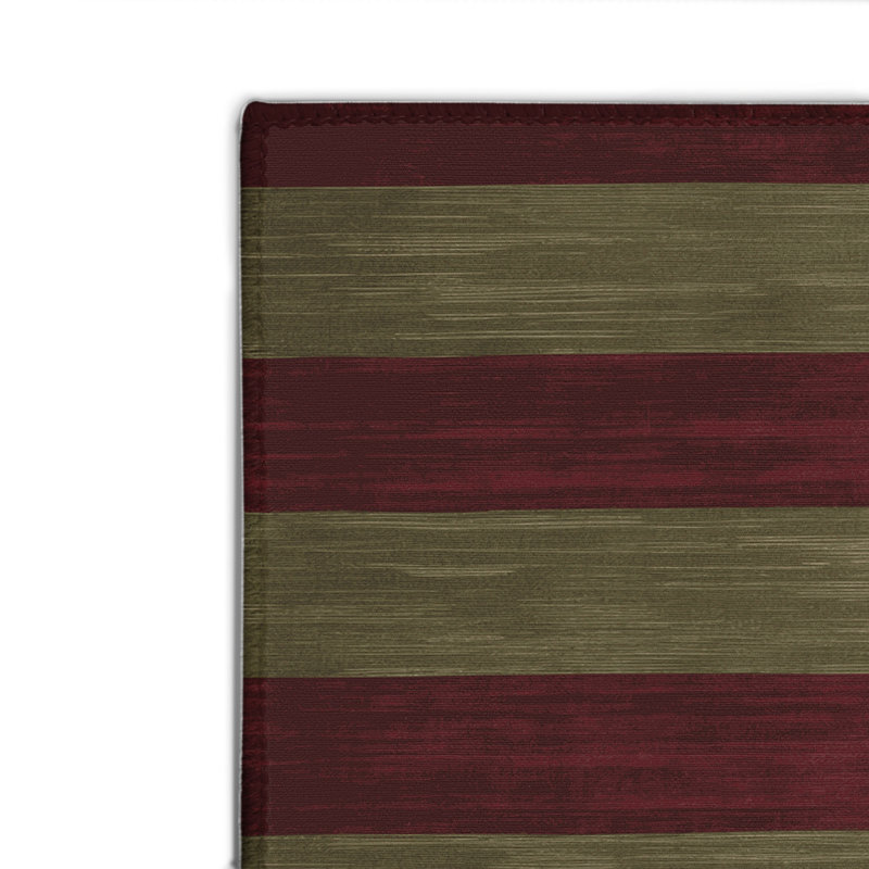 Tapis intérieur / extérieur brun HorizontalStripes, Rectangulaire 2 pi x 3 pi
