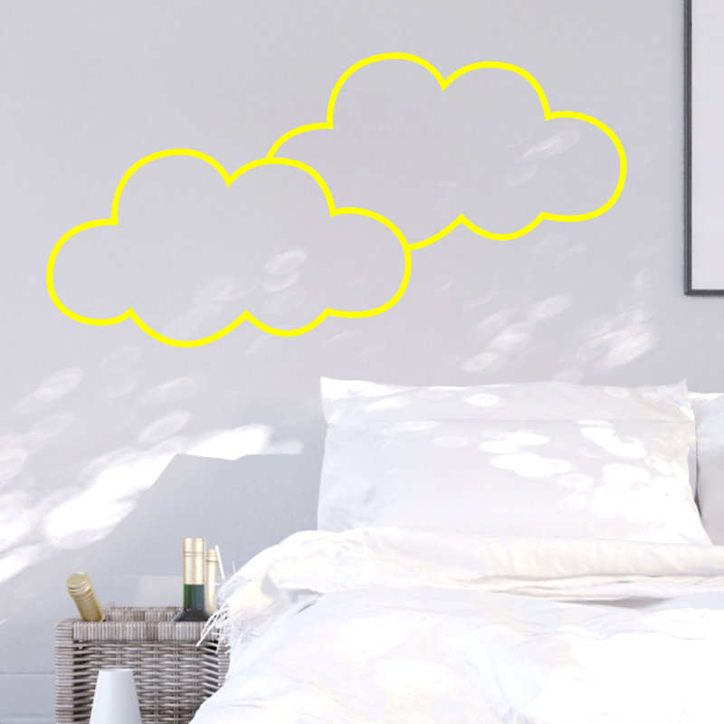 Abstract Wall Decal, Neon Yellow