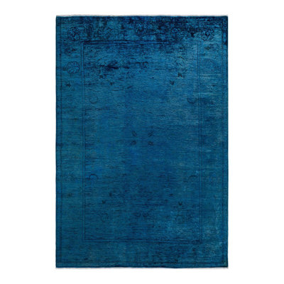 Tapis bleu nouvel âge 9 pi 6 po x 6 pi 1 po Crainville