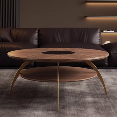 Table basse de luxe moderne en noyer