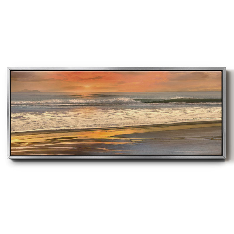 Day's End - reproduction de cadre flottant sur toile, H 8 po x l 20 po x P 1,5 po, Argent