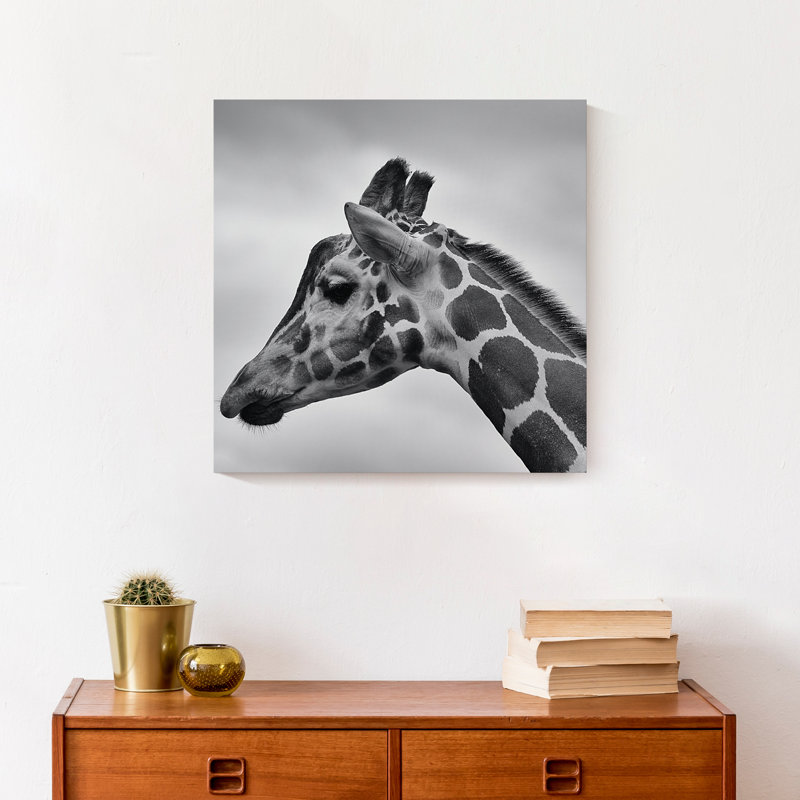 Girafe, reproduction d'art sur toile, H 12 po x l 12 po x P 1,25 po