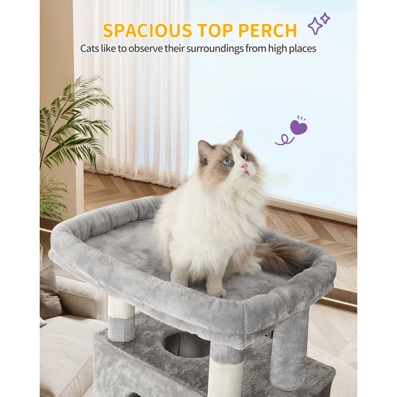 Arbre à chat Batholo, Gris clair, H 82,6 po x l 43,3 po x P 29,5 po