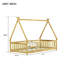 Lit de sol en forme de tente, lit tipi avec garde-corps, lattes-963767865
