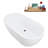 61" Streamline Soaking Freestanding Tub and Tray With Drain-101681104