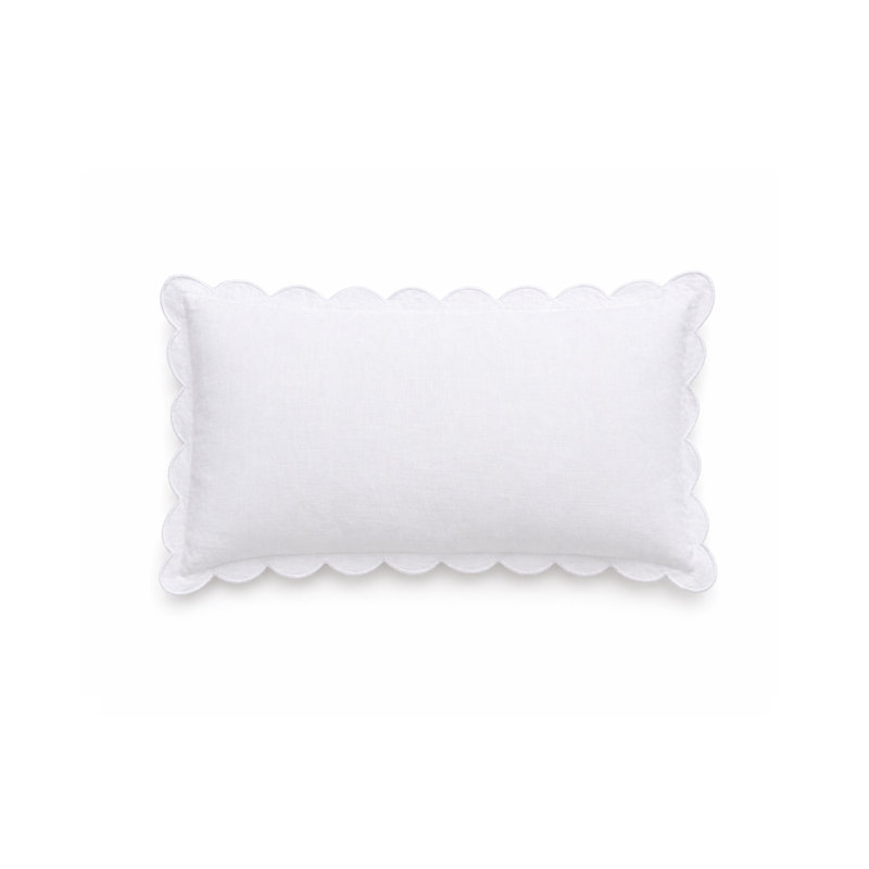 Kelly 14" X 24" Pillow with Insert, White / White