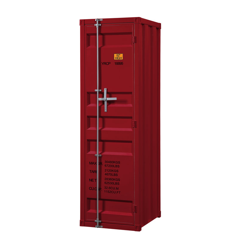 Garde-robe à finition rouge Cargo, Rouge