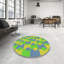 Tapis bleu marine / jaune Antonion-1790399689