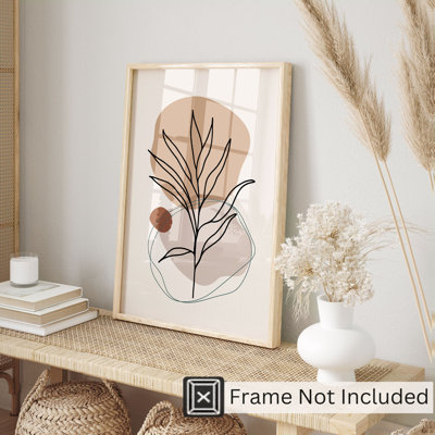 «Botanical Leaf Boho Bohemian», reproduction d'art non encadrée