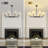 8-Light Modern Dimmable Chandelier With Fabric Shades-1133403418