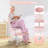 Upholstered Office Chair Ergonomic Cross-Legged Desk Chair with Lumbar Support and Wheels Meditation Chair-349671578