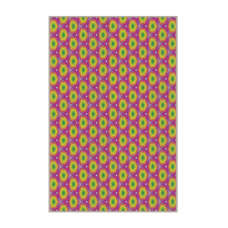 Tapis orange tissé à la machine, Rectangle 2 pi x 3 pi