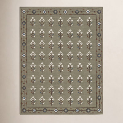 Heidi Flatweave Floral Wool Rug