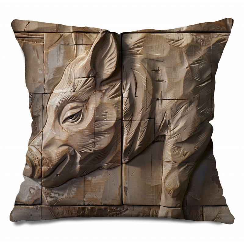 Coussin Trendy, Gris clair, H 16 po x l 16 po