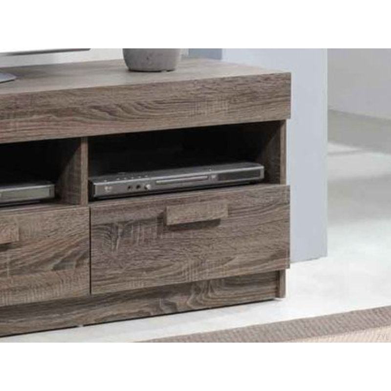 Rustic Oak Finish TV Stand