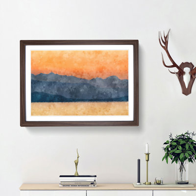Orange Sunset in Greece - Picture Frame Graphic Art Print