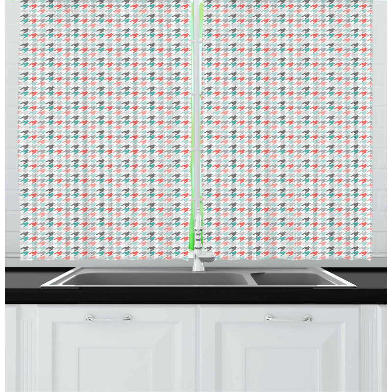 Abstract Tailored Kitchen Curtain