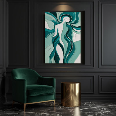 Abstrait art figuratif sur toile vert 11
