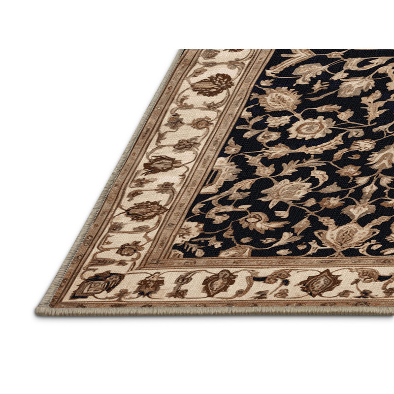 Machine Washable Turkish Beige Area Rug, Rectangle 8' x 10'