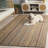 Armgart Natural Fiber Flat Weave Jute Striped Rug-1018611007