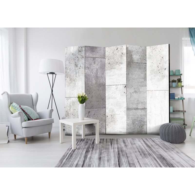 225cm W x 172cm H 5 - Panel Wood Folding Room Divider
