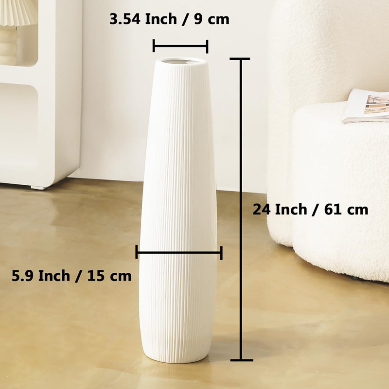 vase à plancher surélevé, 24"