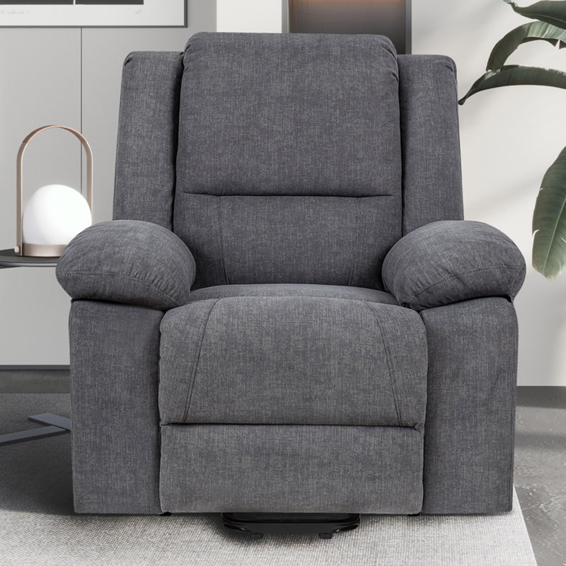 Fauteuil inclinable électrique avec massage, poche latérale, Gris foncé